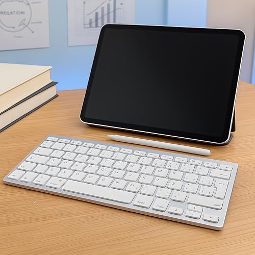 Imagem do produto Teclado Premium Sem Fio Bluetooth Ultra Fino, Compatível Com Android, iOS, Windows, ABNT2, Leve, Certificação Anatel, Marca VARENZIA