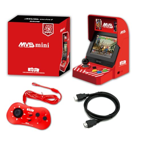 Imagem do produto UNICO MVS Mini Arcade and Red Gamepad with Pre-Loaded 45 SNK Retro Games