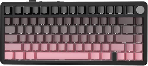 Imagem do produto ATTACK SHARK X85 Teclado mecânico para jogos sem fio 75% Gasket com botão,BT5.0/2.4G/USB-C,acolchoamento de cinco camadas,RGB,5000mAh,troca a quente,teclas com impressão lateral (Blackberry)