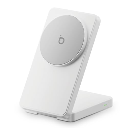 Imagem do produto Basike Carregador Sem Fio, Carregador por Indução 15W Compatível para iPhone 16/15/14/13/12 Series e AirPods | Carregamento Rápido com Magnétic | Compatível com Qi (Branco)