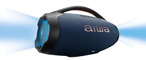 Imagem do produto Caixa de Som Boombox Plus AIWA BBS-01-LBL 200W BT 30H IP66 USB RGB