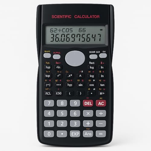 Imagem do produto Calculadora Científica Premium 240 Funções – Display Duplo 10+2 Dígitos, Desligamento Automático, Cor Preta – Ideal para Engenharia, Física, Química e Faculdade - Premium