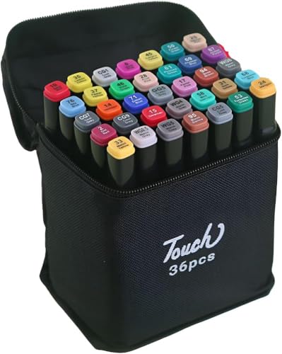 Imagem do produto Canetas para Pintar Bobbie Goods, Caneta Touch 36 Cores, para Livro de Colorir, Marcador - Canetinhas Ponta Dupla, Secagem Rápida, Base de Álcool, Não Tóxicas - Criativo Antiestresse - PREMIUM(36)