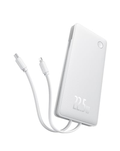 Imagem do produto Carregador Portátil Baseus Digital Display Power Bank carregamento rápido 15W/20W/22.5W (Branco 22.5W, Milliamp Hours, 10000)