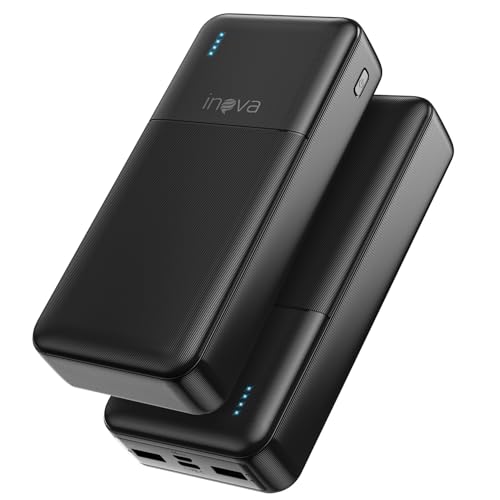 Imagem do produto Carregador Portátil Power Bank 20000mAh, Bateria Portatil com Carregamento Rápido, Led Indicador de Bateria, USB-A (até 15W) + USB-C (até 20W) para Dispositivos iOS e Android/USB/Type-C (Preto)