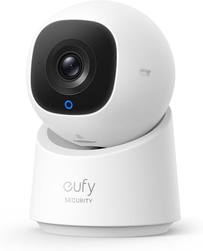 Imagem do produto eufy Câmera C220 por anker, Câmera de Segurança Wi-Fi 360º, 2K, Camera Pet, Visão Noturna, Audio de duas vias, Trabalha com Alexa, Alerta de Movimento, Rastreamento por IA, Compatível HomeBase 3