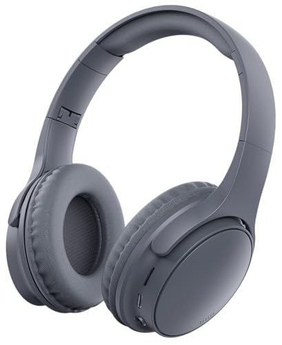 Imagem do produto Fone De Ouvido Bluetooth 5.4 Headphone Sem Fio Fone Corrida Academia Com Cancelamento de Ruído On-ear com Microfone HD, Cancelamento de Ruído, Compatível com PC e Smartphone (Cinza)