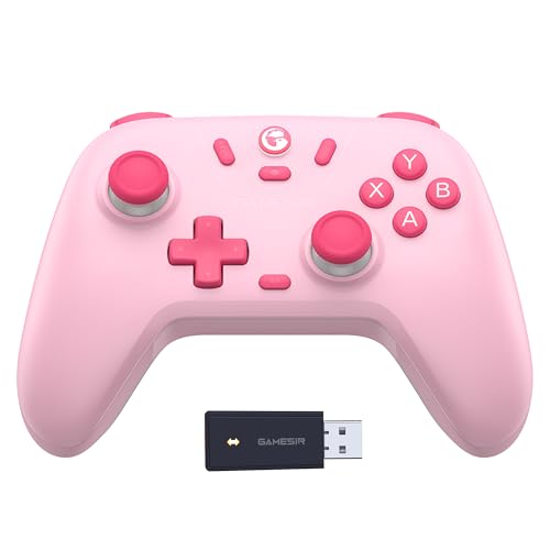 Imagem do produto GameSir Nova Lite Controlador sem fio 2.4g para PC com Windows, iPhone, Android, Switch e Steam Deck, Controle Bluetooth Gamepad com gatilho de efeito Hall,vibração Rumble (Nova Lite(cor rosa))