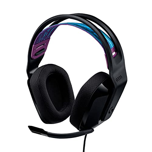 Imagem do produto Headset Gamer Logitech G335 com Almofadas com Espuma de Memória, Design Leve e Conexão 3,5mm para PC, PlayStation, Xbox, Nintendo Switch e Mobile - Preto