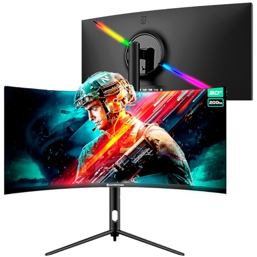 Imagem do produto Monitor Gamer Ultrawide Curvo Safe Gamer 30'' WFHD 200Hz 1MS HDMI DP VA Adaptive-sync Preto