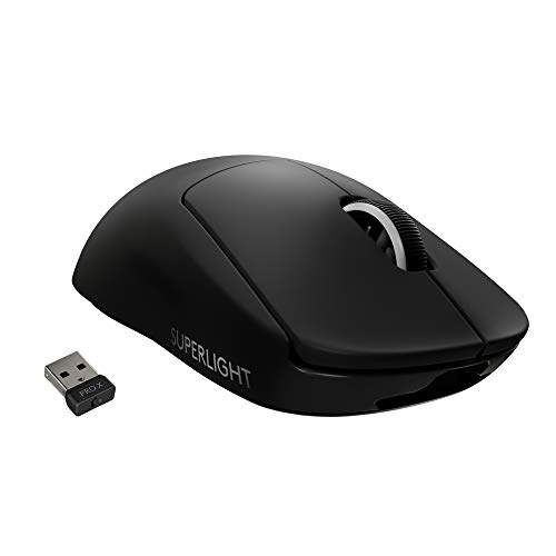 Imagem do produto Mouse Gamer Sem Fio Logitech G PRO X SUPERLIGHT com Tecnologia LIGHTSPEED, Ultraleve 63g, 5 Botões Programáveis, Sensor HERO 25K e Bateria Recarregável - Compatível com POWERPLAY - Preto