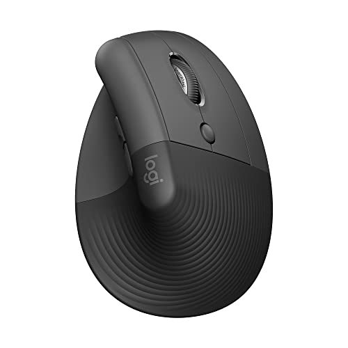 Imagem do produto Mouse Sem Fio Logitech Lift Vertical com Design Ergonômico para Redução de Tensão Muscular, Cliques Silenciosos, Conexão Bluetooth ou USB Logi Bolt, Compatível com Windows/macOS/iPadOS - Grafite