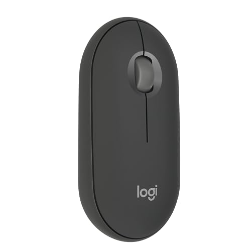 Imagem do produto Mouse sem fio Logitech Pebble 2 M350s com Clique Silencioso, Design Slim Ambidestro, Conexão Bluetooth e Pilha Inclusa - Grafite