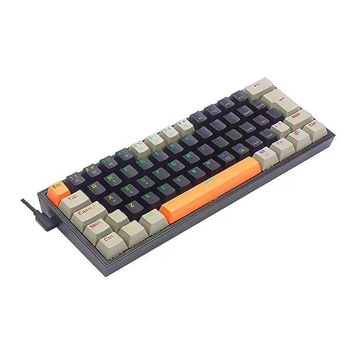 Imagem do produto Teclado Mecanico Gamer Fizz Rgb Laranja Preto e Cinza Switch Marrom