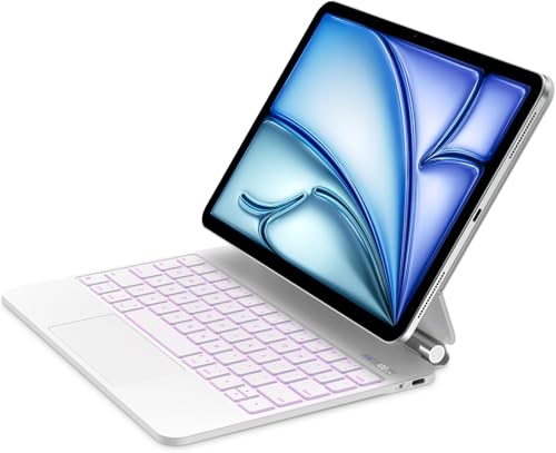 Imagem do produto Bettdow Capa com Teclado e trackpad para iPad 10ª Geração 10.9' Polegadas, iPad (A16) 11th Generation 11 Inch 2025; modelos A2696,A2757,A2777,A3354,A3355 e A3356 com Auto Hibernação(Branco)