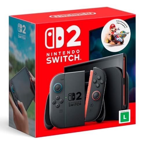 Imagem do produto Bundle Nintendo Switch 2 + Jogo Digital Mario Kart World – Modelo Nacional de Tomada