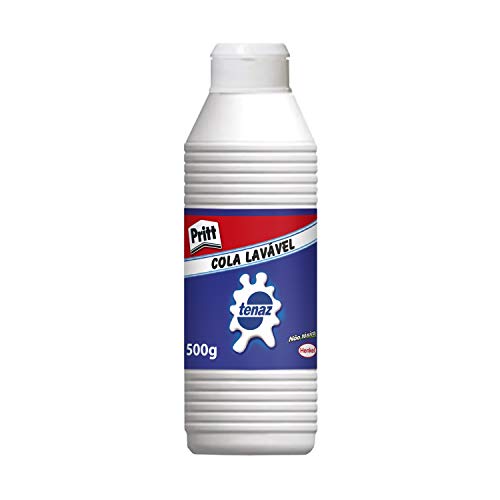 Imagem do produto Cola Branca Pritt Tenaz, ideal para uso em casa, escola ou escritório, Cola branca com secagem transparente, Cola escolar atóxica adequada para crianças, Embalagem 1x500g