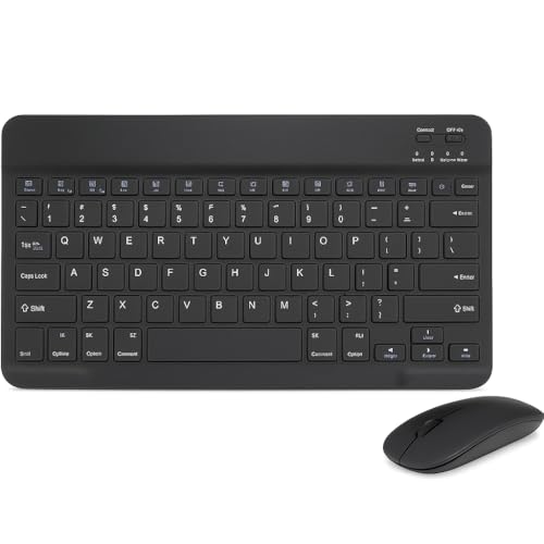 Imagem do produto Combo Teclado e Mouse Bluetooth Ultrafino Sem Fio, Portátil e Recarregável E Teclado sem Fio - Compatível com Tablets Android, Celular, Smartphone, iPhone, iPad mini, Pro Air 10.2 10.9 11 12.9