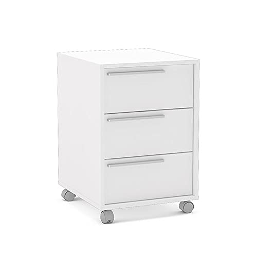 Imagem do produto Gaveteiro Maia 3 Gavetas com rodízios Branco Politorno