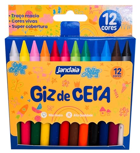 Imagem do produto Giz de cera 12 cores redondo - Jandaia