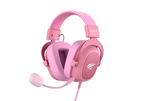 Imagem do produto Havit Headphone Fone de Ouvido H2002d Pink, Gamer, com Microfone, Falante 53mm, Plug 3, 5mm: compatível com XBOX ONE e PS4, HAVIT, HV-H2002d Cor Rosa