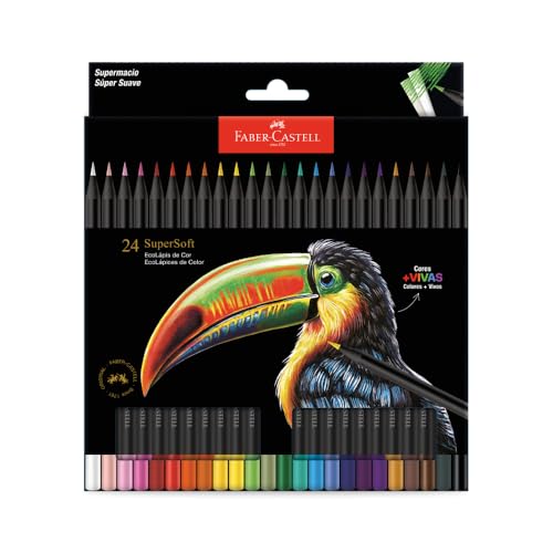 Imagem do produto Lápis De Cor, Faber-Castell, Ecolápis Supersoft, 210724, 24 cores