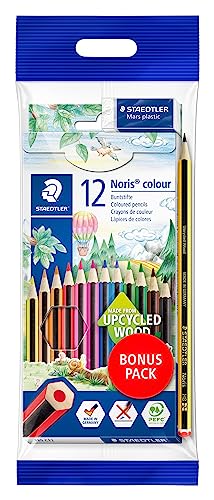 Imagem do produto Lápis de Cor, Staedtler, Noris Colour, 61 SET6 ST 12, 12 Cores, Kit com Lápis Preto HB 2 e Borracha