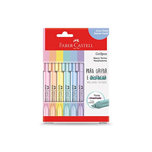 Imagem do produto Marca Texto Grifpen Estojo 6 Unidades, Faber-Castell, MT/TP6ZF, Multicor, pacote de 6