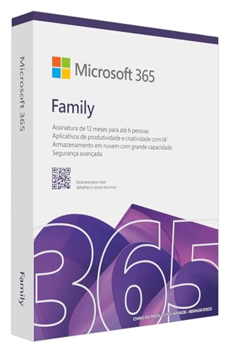 Imagem do produto Microsoft 365 Family (12 meses) até 6 usuários. Office apps com o Copilot incluso. PC/Mac/Iphone/tablet. Ativação necessária.