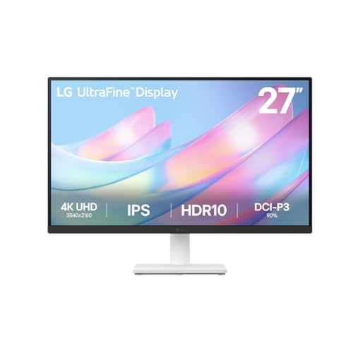 Imagem do produto Monitor LG UltraFine™ - Tela IPS UHD 4K 27', HDR10, DCI-P3 90%, Dynamic Action Sync – 27US500-W.