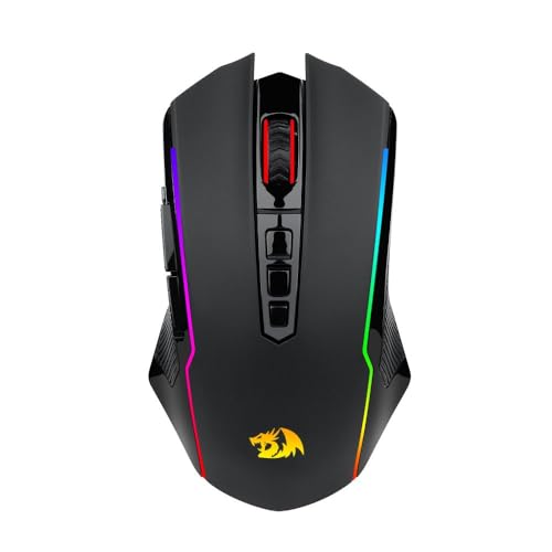 Imagem do produto Mouse Gamer Redragon Nix, RGB, 10000DPI, 9 Botões, Wireless - M914-RGB - Preto