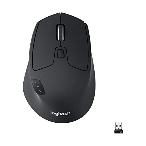 Imagem do produto Mouse sem fio Logitech M720 Triathlon com Conexão USB Unifying ou Bluetooth com Easy-Switch para até 3 Dispositivos, 1000 DPI, 6 Botões Programáveis e Pilha Inclusa