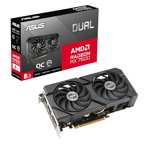 Imagem do produto PLACA DE VIDEO ASUS DUAL RADEON RX 7600 EVO OC EDITION 8GB GDDR6 128 BITS - DUAL-RX7600-O8G-EVO