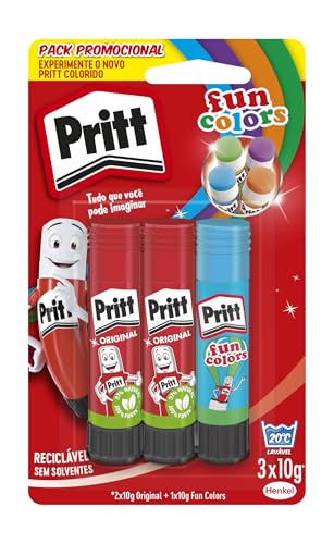 Imagem do produto Pritt Multipack Original + Fun Colors Sortida, 3x10g
