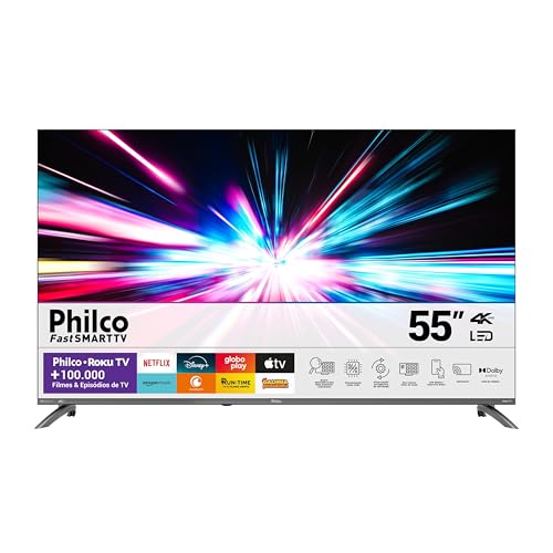 Imagem do produto Smart TV 55' Philco 4K UHD LED Roku TV Dolby Audio P55CRA