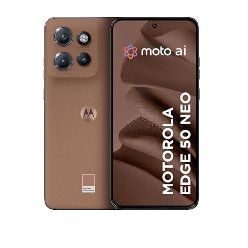 Imagem do produto Smartphone Motorola Edge 50 Neo 5G - 256GB 16GB (8GB RAM+8GB Ram Boost) 50MP Sony Camera Moto AI Ultrarresistencia militar Mocha Mousse - Vegan Leather