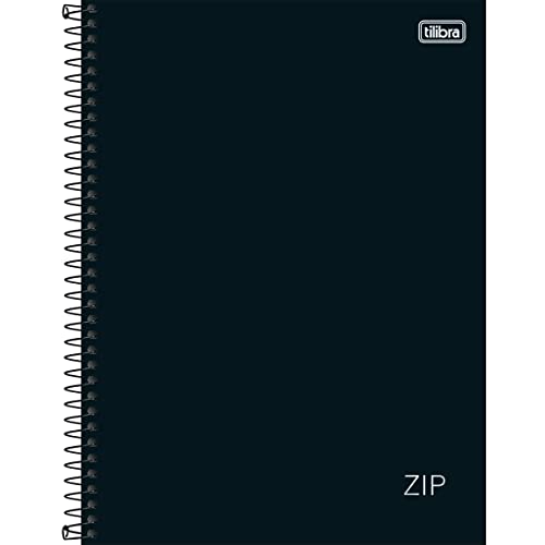 Imagem do produto Tilibra - Caderno Espiral Capa Dura Universitário 20 Matérias Zip Preto 320 Folhas