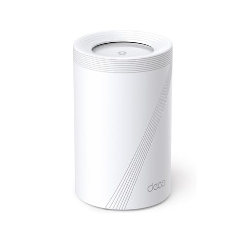 Imagem do produto TP-Link Deco BE65 BE11000 Tri-Band Whole Home Mesh, WiFi 7, MLO, 320 MHz, banda de 6 GHz, roaming de IA sem costura, segurança HomeShield, jogos e streaming, roteador wifi7 (Deco BE65 1-pack)