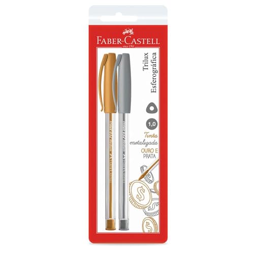 Imagem do produto Trilux Colors Prata e Ouro Ctl com 2, Faber-Castell, SM/032PO, Multicor, pacote de 2