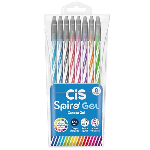 Imagem do produto Caneta CIS SPIRO GEL Estojo com 8 Cores