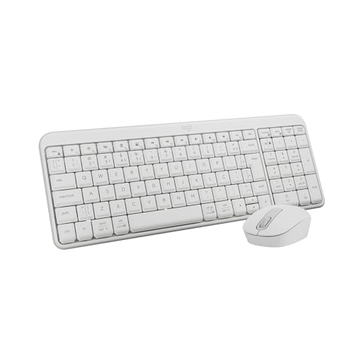 Imagem do produto Combo Teclado e Mouse Sem Fio Logitech MK250 Bluetooth com Conectividade Rápida e Fácil, Design Compacto, Mouse Ambidestro, Layout ABNT2, Construção Durável, Compatível com PC e Mac - Branco