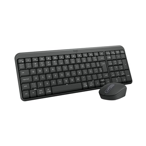 Imagem do produto Combo Teclado e Mouse Sem Fio Logitech MK250 Bluetooth com Conectividade Rápida e Fácil, Design Compacto, Mouse Ambidestro, Layout ABNT2, Construção Durável, Compatível com PC e Mac - Grafite