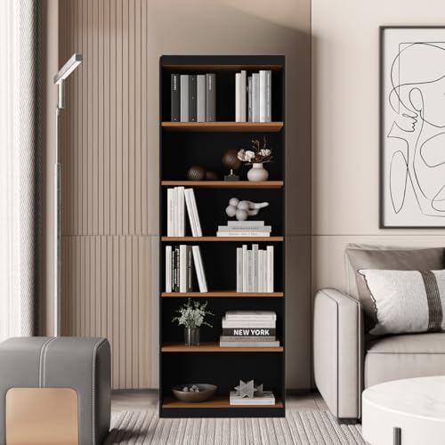 Imagem do produto Genérico Organizador Livreiro Padrão Moderno com 1 Prateleira para Sala, Escritório, Quarto, Cozinha, Madeira Preta