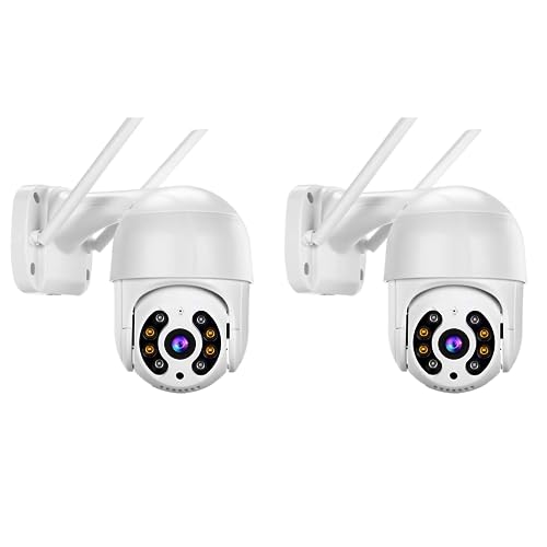 Imagem do produto KIT 2 Câmeras de Segurança Domo WiFi PTZ externa, Câmera IP sem fio com visão de 360°, Visão noturna colorida, Áudio bidirecional, Detecção de movimento, Alerta de atividade - BELLA NET