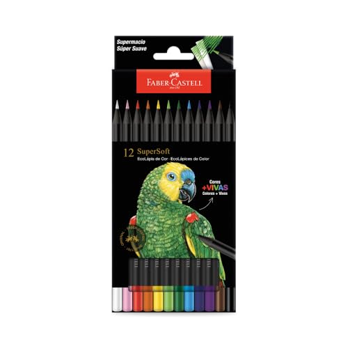 Imagem do produto Lápis De Cor, Faber-Castell, Ecolápis Supersoft, 210710, 12 cores