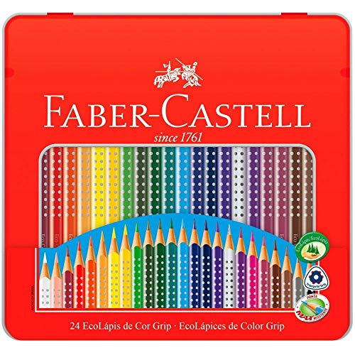 Imagem do produto Lata EcoLápis Grip 24 Cores, Faber-Castell, 121024LT, Grafite
