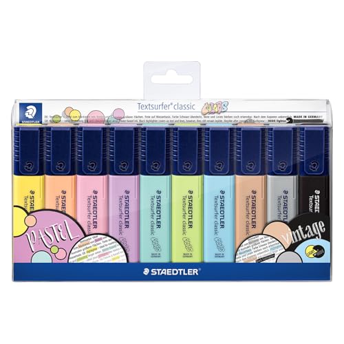 Imagem do produto Marcador de Texto, Staedtler, Textsurfer Classic, 10 Cores Pastel