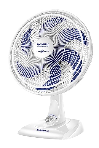 Imagem do produto MONDIAL Ventilador de Mesa 40cm Super Power, Branco/Azul, 140W, 110V - VSP-40-W