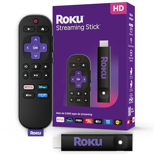 Imagem do produto Roku Streaming Stick HD 2025 | Dispositivo de streaming para TV HD/FHD com controle remoto por comando de voz compatível com Alexa, Siri e Google