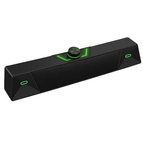 Imagem do produto Soundbar Caixa de Som Gamer Compacta 7W RMS, Iluminação LED, USB 5V, Controle de Volume, Ideal para PC, Notebook e Smart TV Com Entrada P2 3,5mm